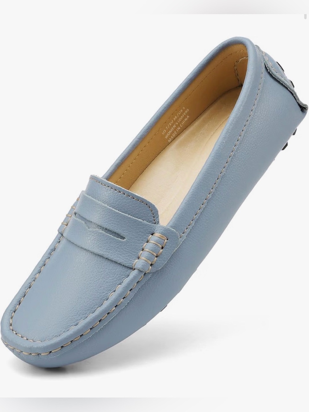 Classic Light Blue Penny Loafers